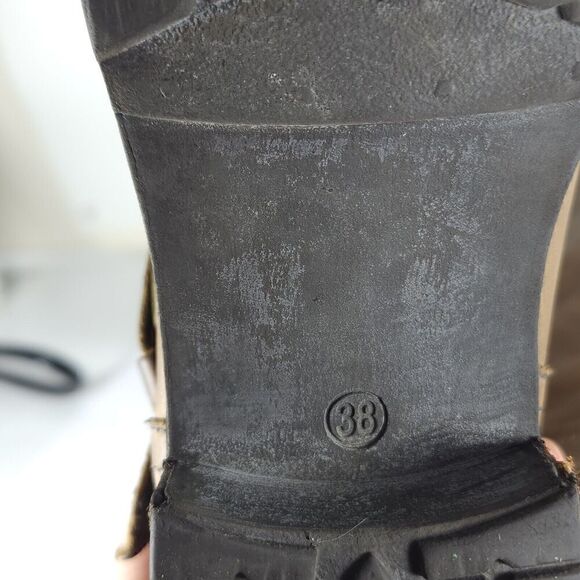 Steve Madden Women's Buckeye 38 US7,5 Brown Leather Distressed Riding Boots - Picture 13 of 13